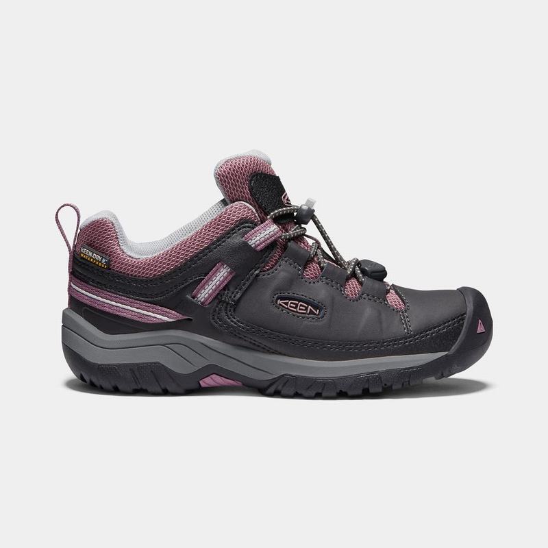 Keen 靴 | キーン ターギー 防水 登山 靴 キッズ 黒 / 紫 | 913427-LHY